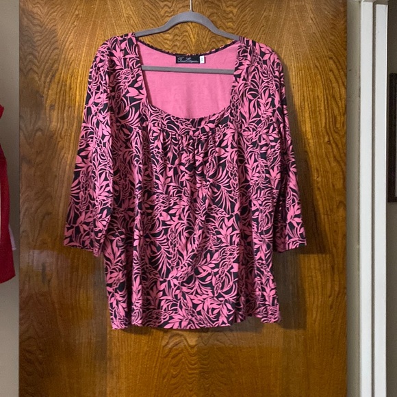 Travel Elegance /  top / black and marve / size 2X - Picture 1 of 4